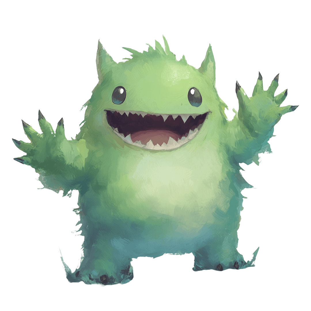 Monty the Monster Wildlife mascot waving